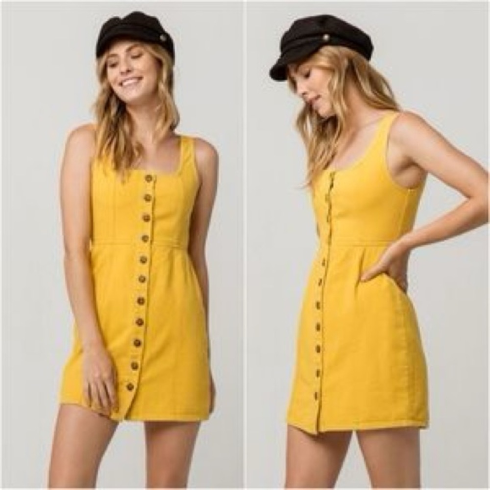 Chloe & Katie yellow denim dress